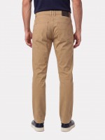 Regular fit structured cotton trousers