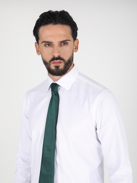 Camisa clásica regular fit con micro estampado Camisa clásica regular fit con micro estampado