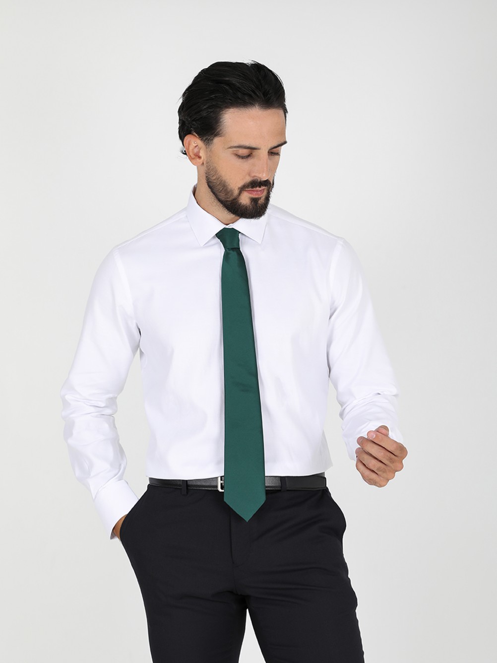 Camisa clássica regular fit com micro padrão