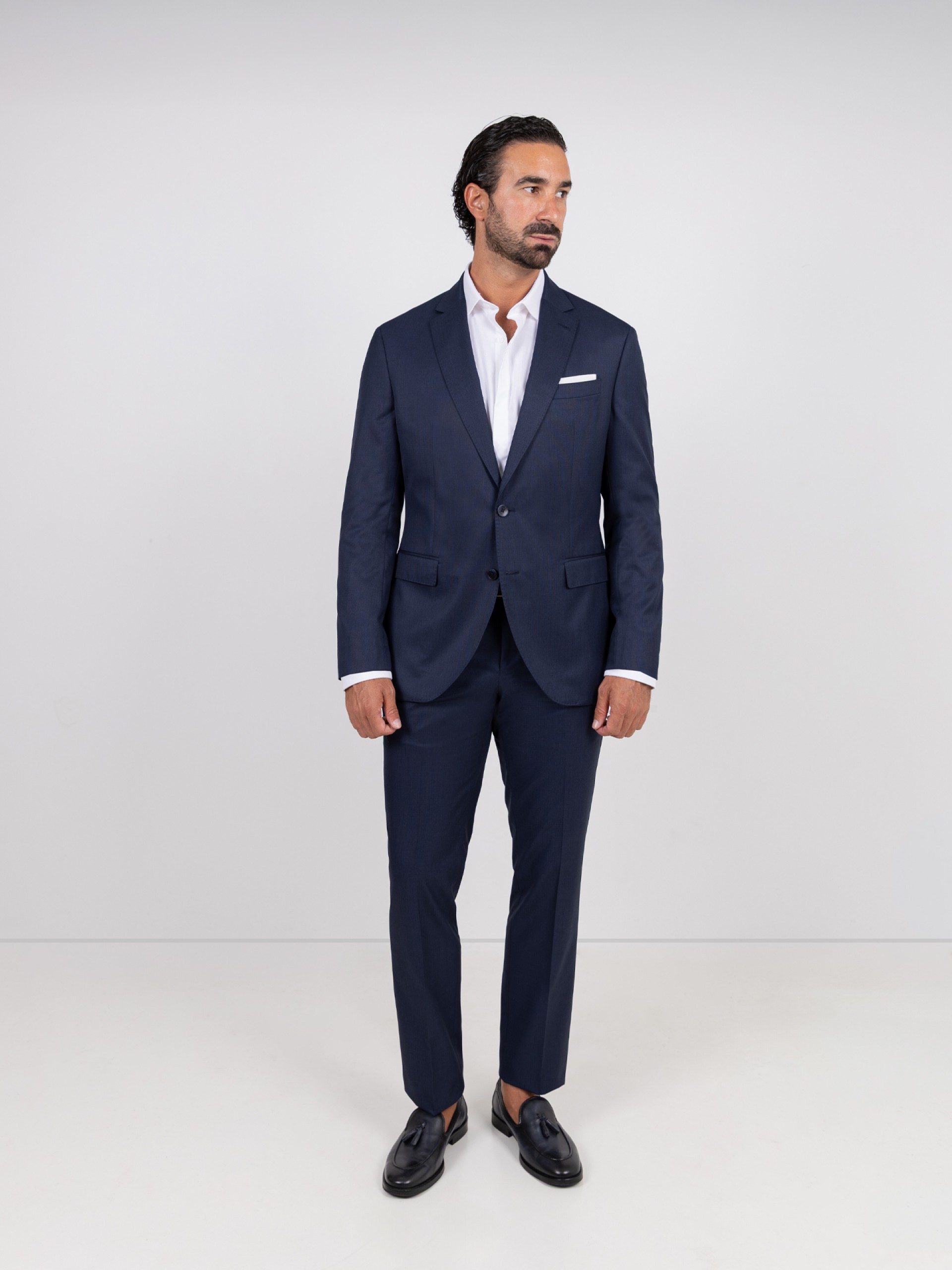 Fato de micro padrão regular fit