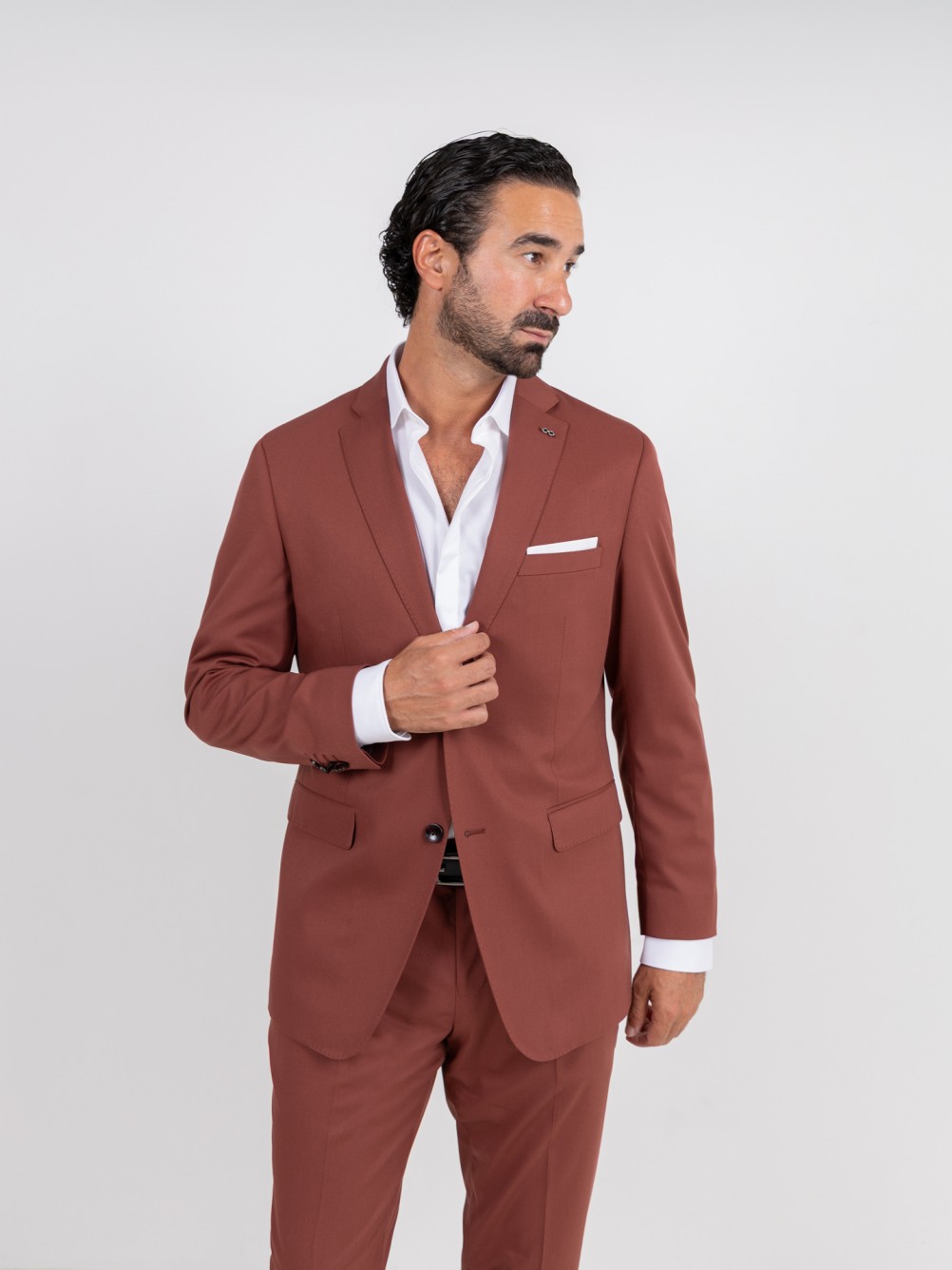 Fato liso slim fit