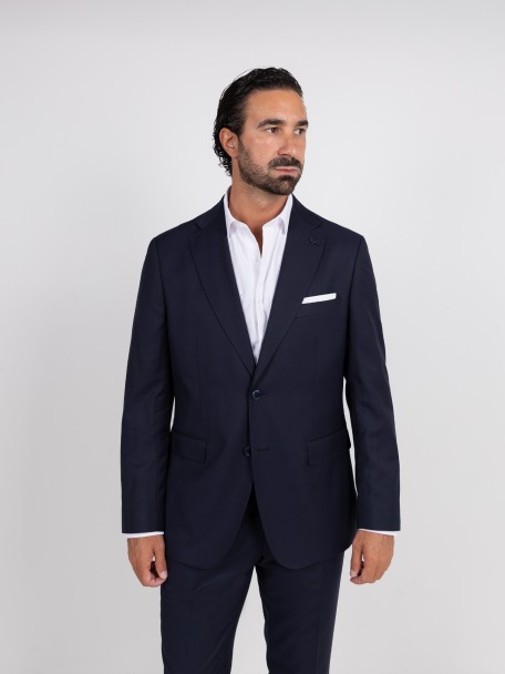 Fato liso regular fit com lã Fato liso regular fit com lã