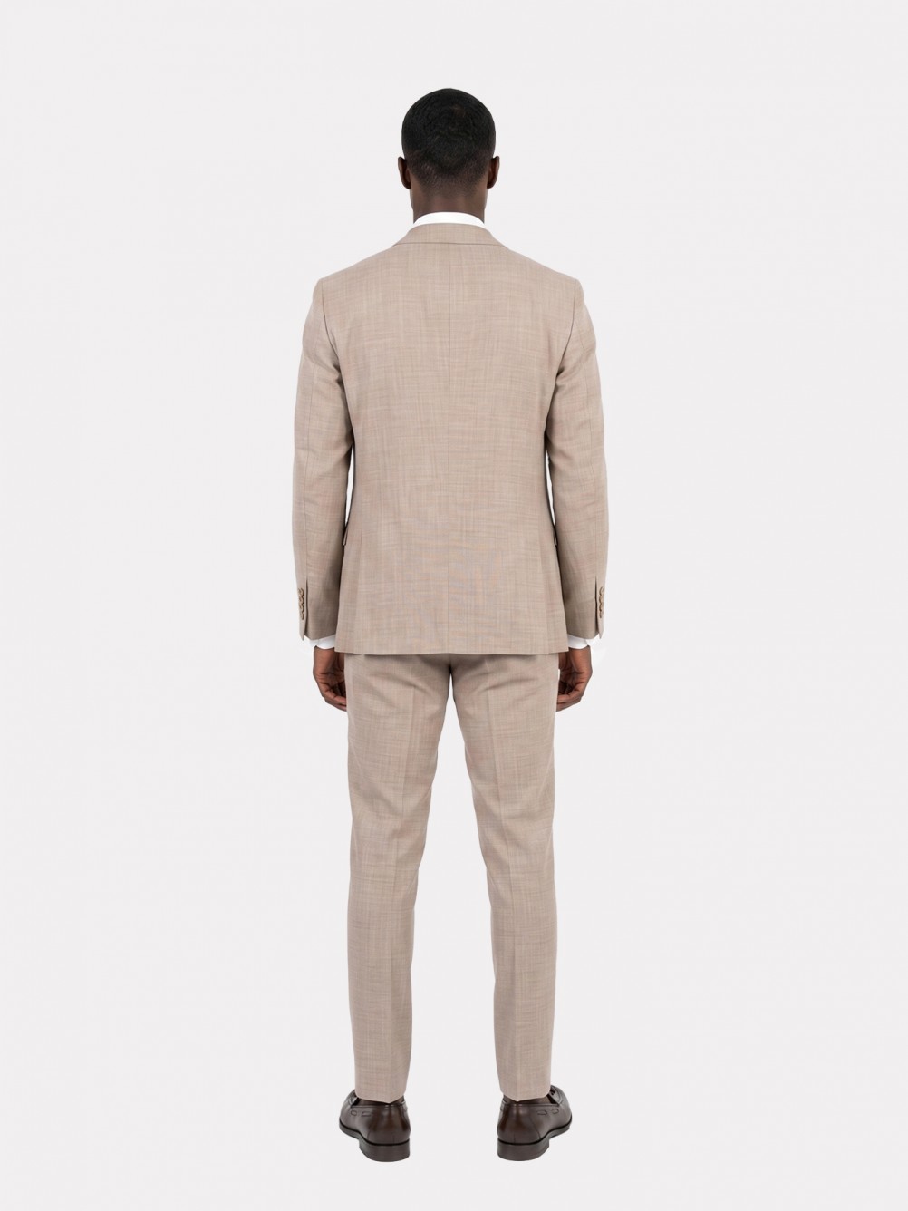 Fato liso slim fit com colete