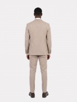 Fato liso slim fit com colete