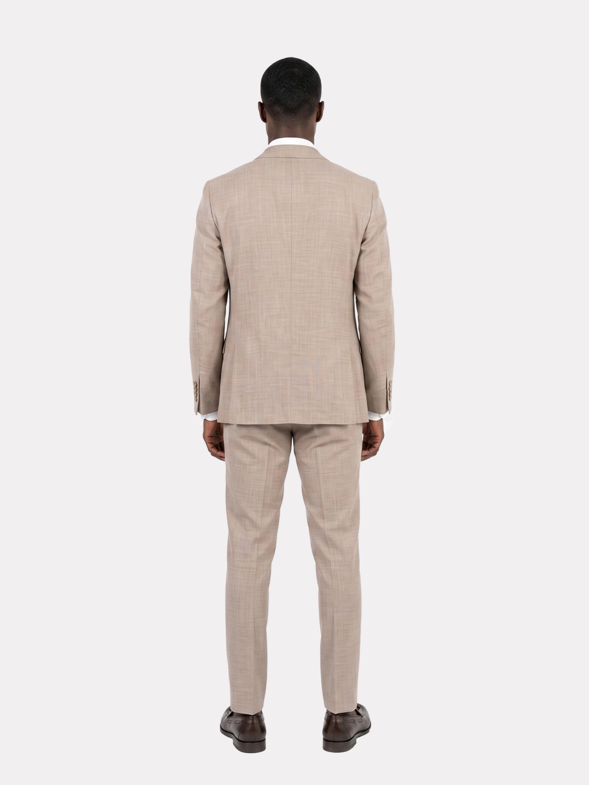 Fato liso slim fit com colete