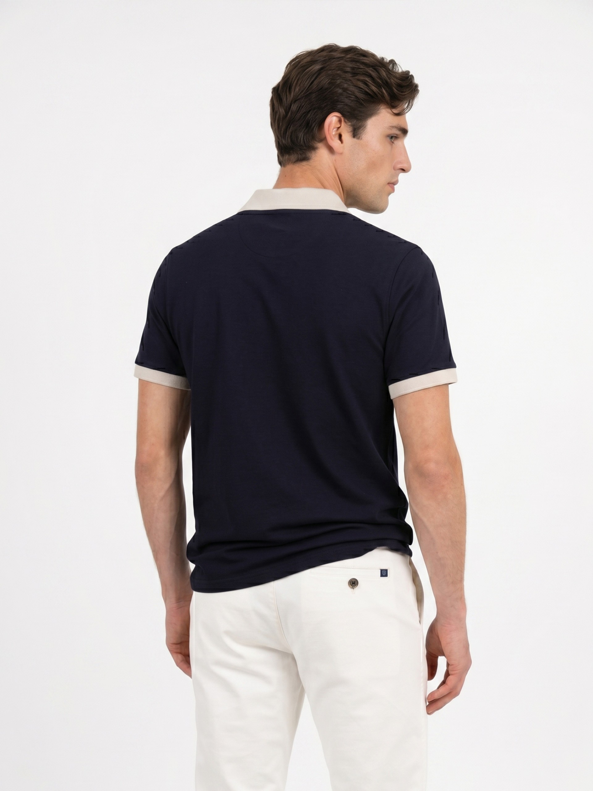 Cotton and Elastane Polo Shirt