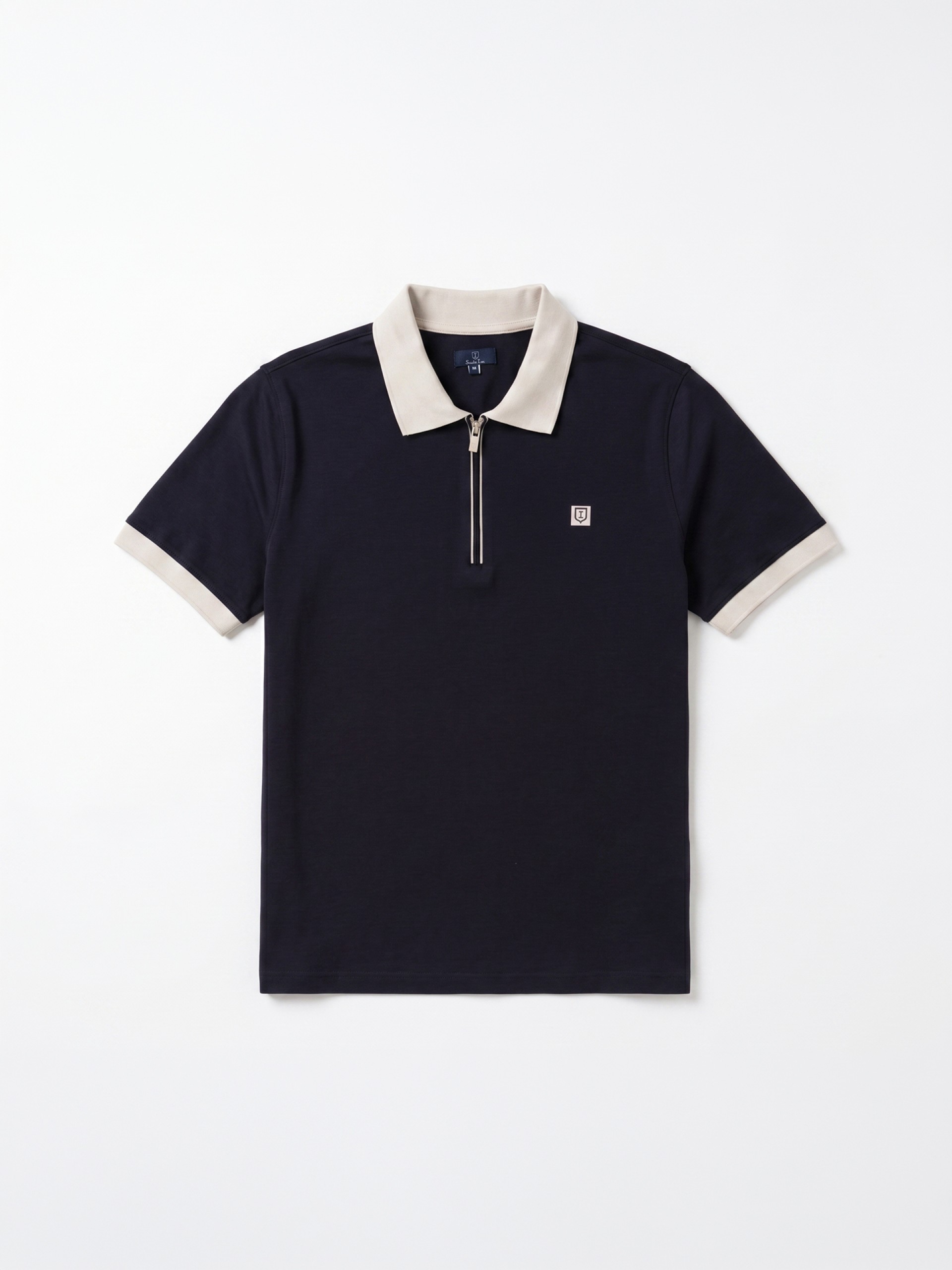 Cotton and Elastane Polo Shirt
