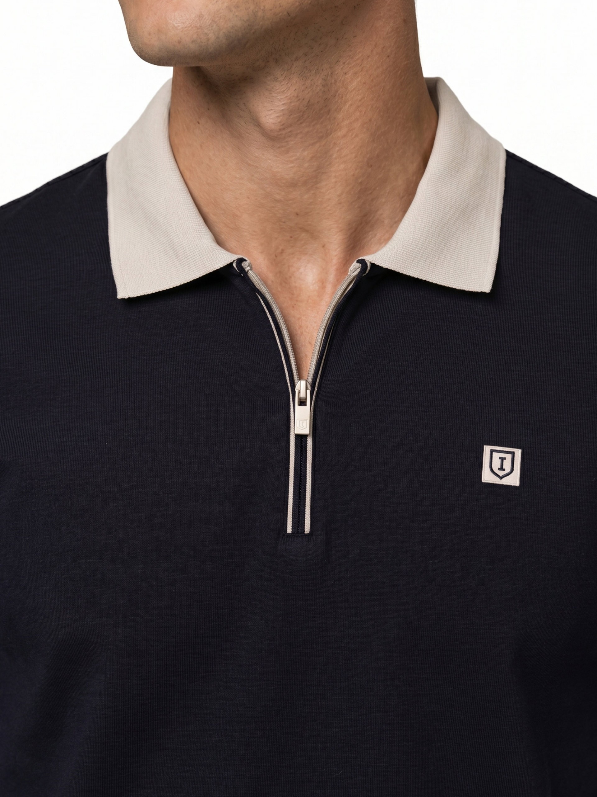 Cotton and Elastane Polo Shirt