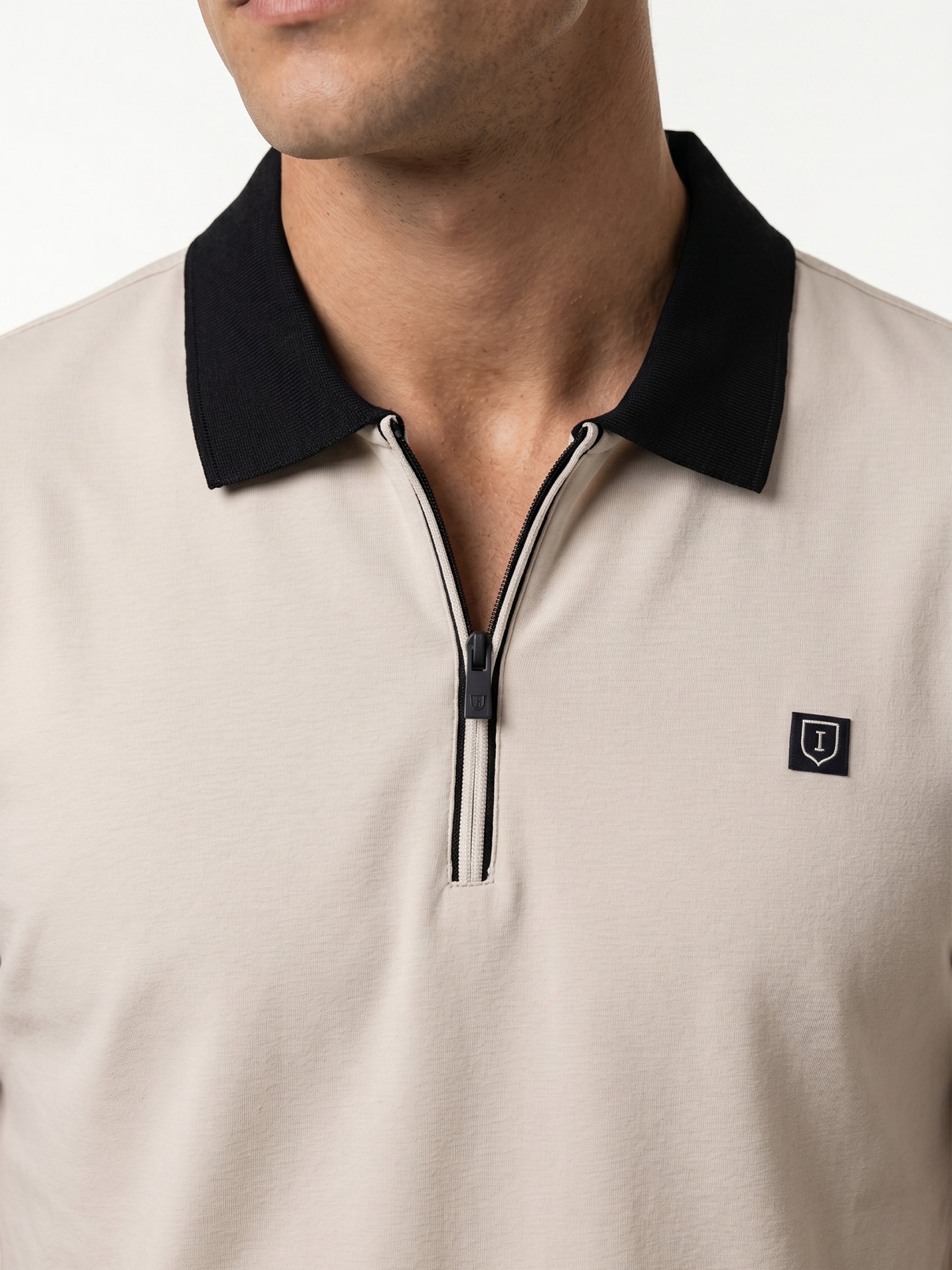 Cotton and Elastane Polo Shirt