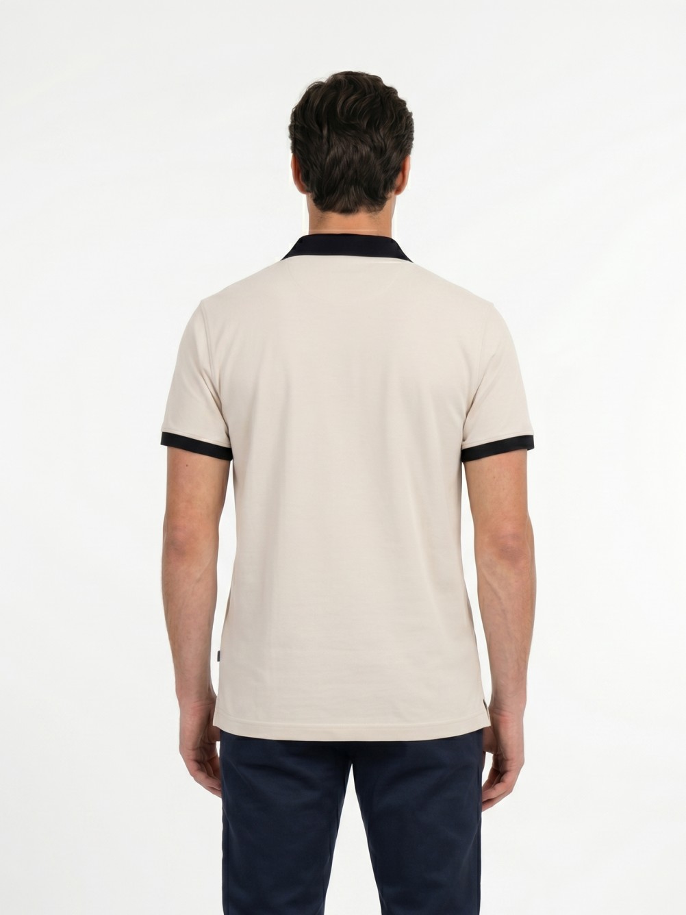 Cotton and Elastane Polo Shirt