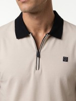 Cotton and Elastane Polo Shirt