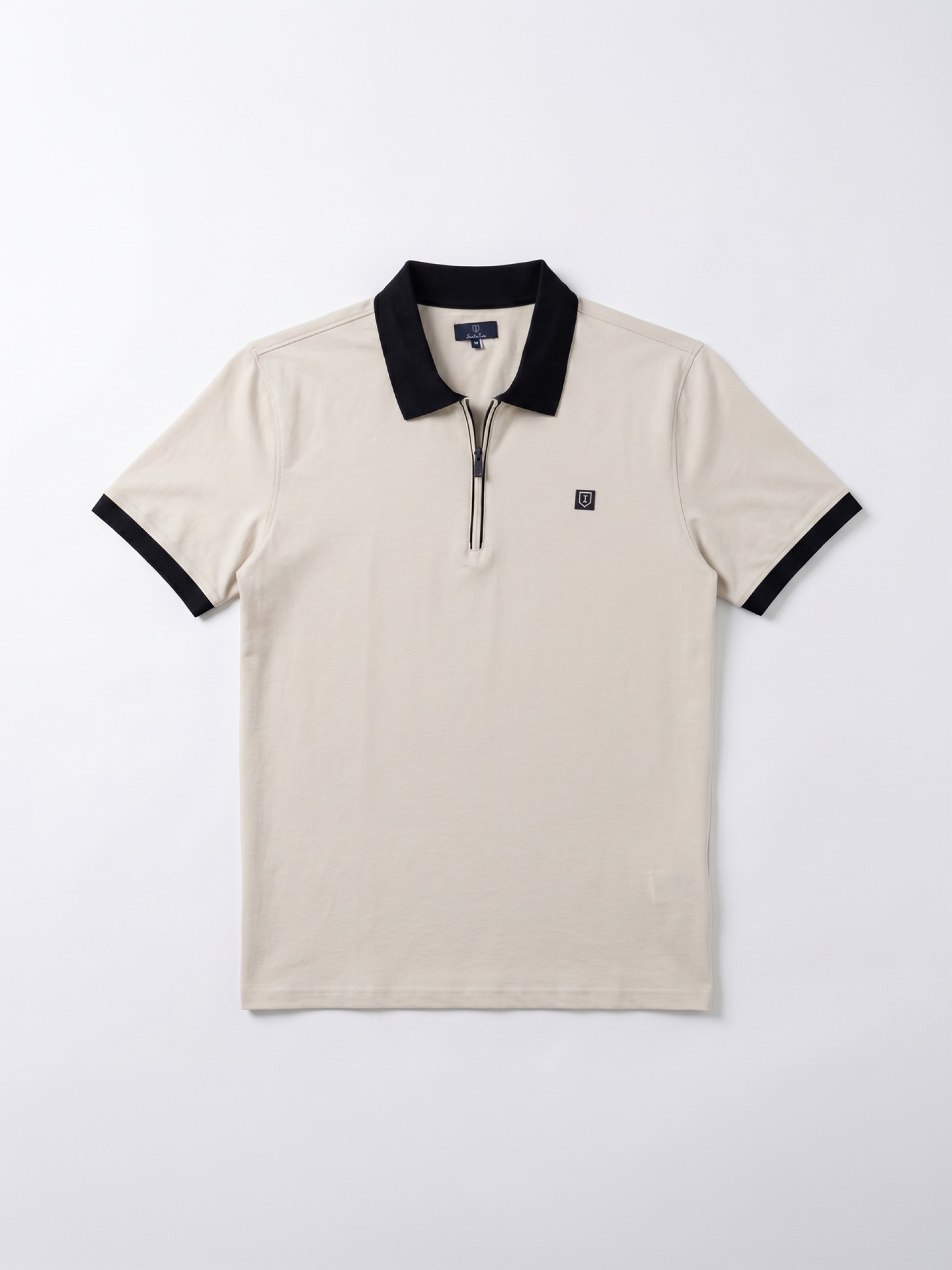 Cotton and Elastane Polo Shirt