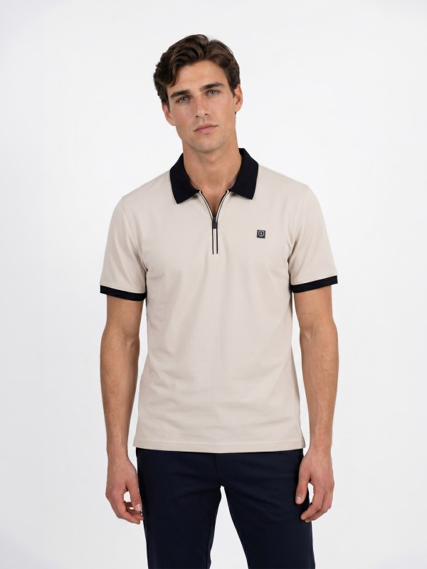 Polo em algodão e elastano Polo em algodão e elastano