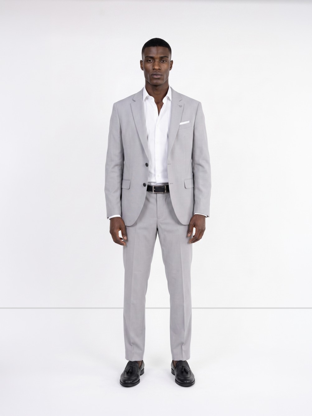 Fato de micro padrão regular fit