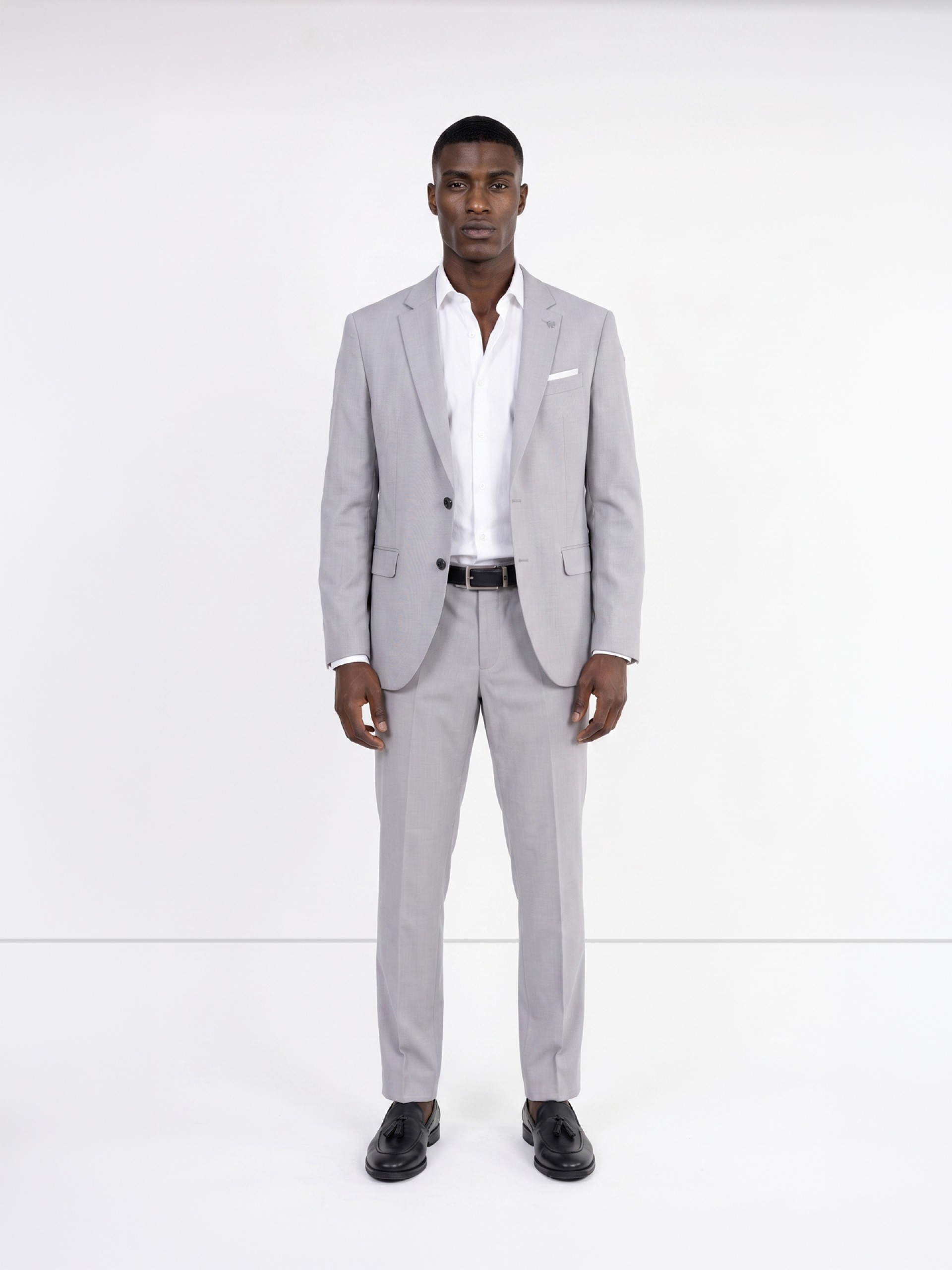Fato de micro padrão regular fit