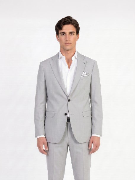 Fato de micro padrão slim fit Fato de micro padrão slim fit