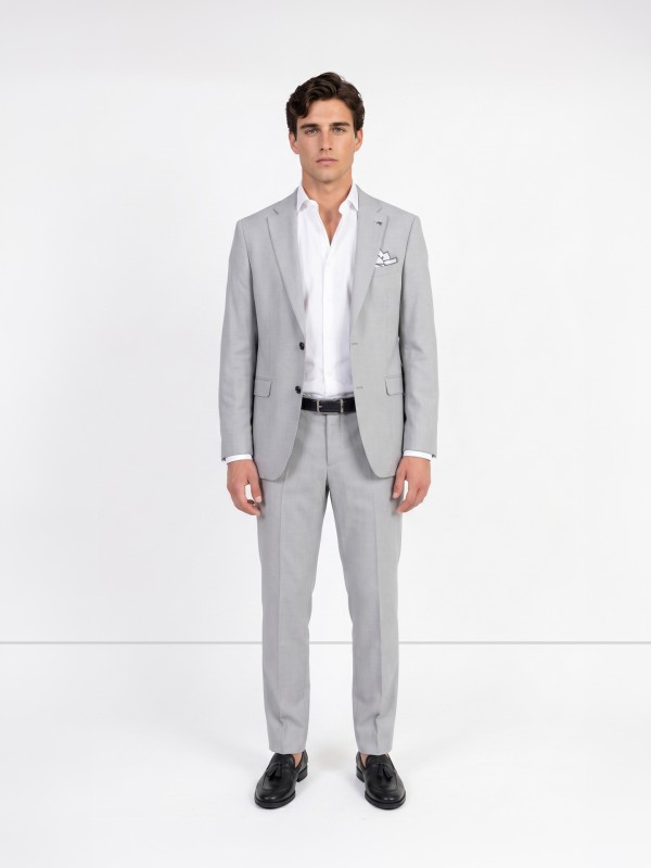 Fato de micro padrão slim fit Fato de micro padrão slim fit