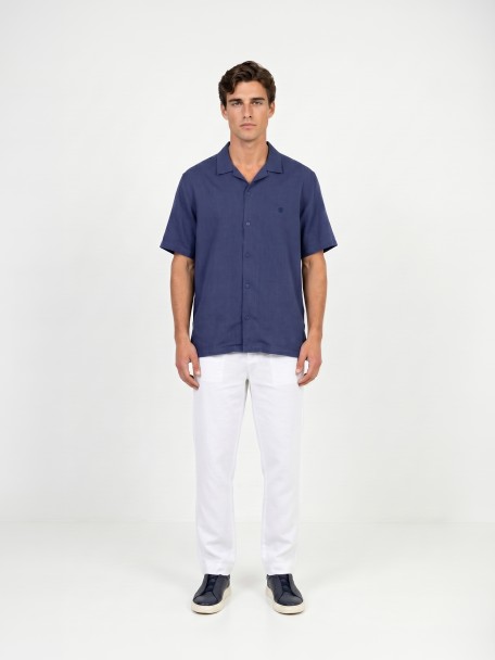 Camisa de linho lisa Camisa de linho lisa