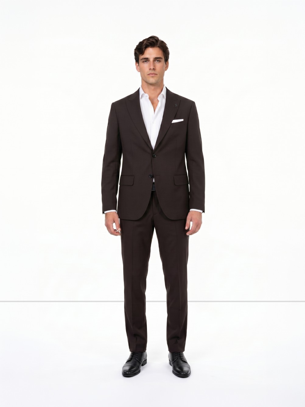Fato 100% de lã regular fit
