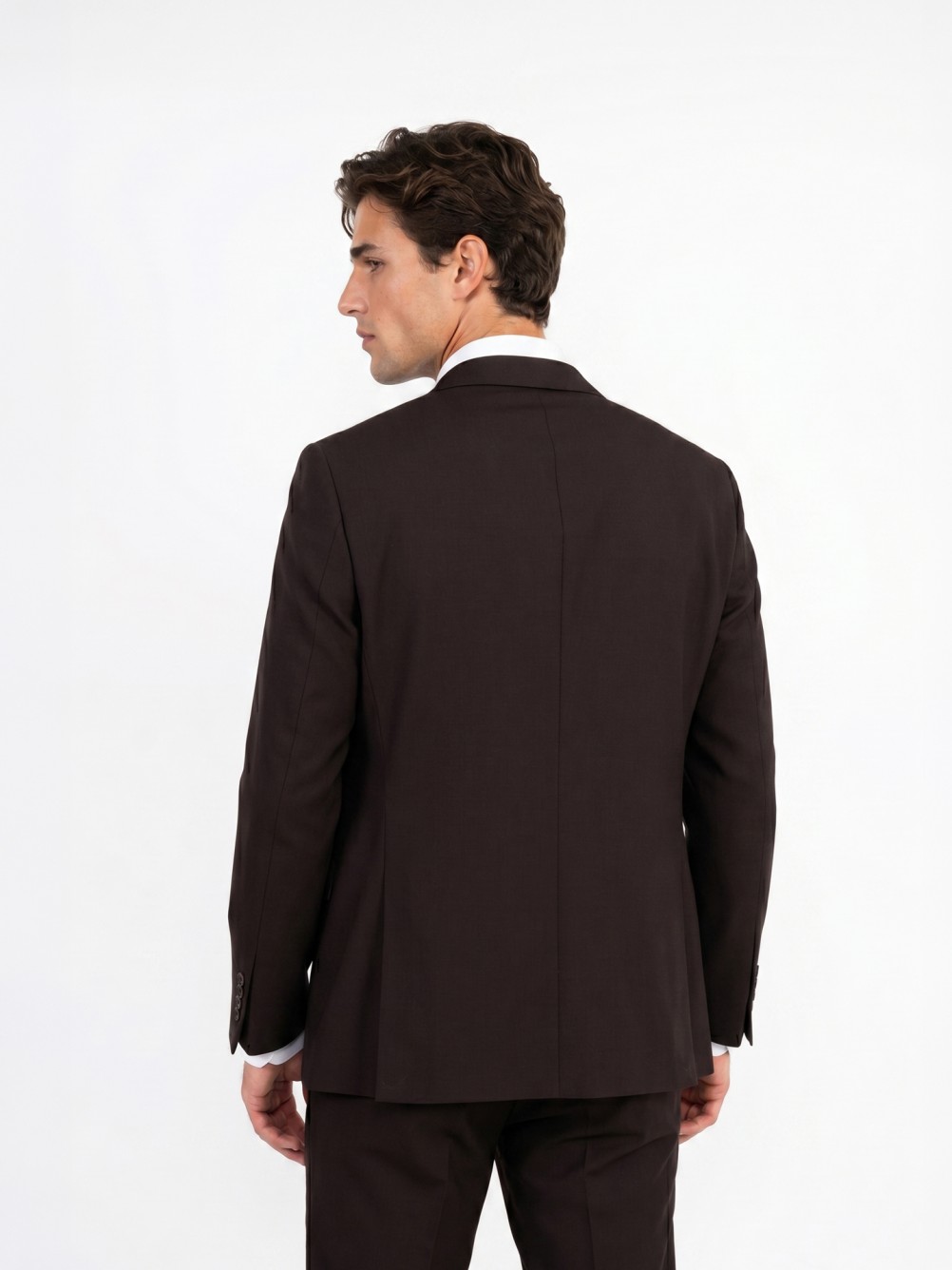 Fato 100% de lã regular fit