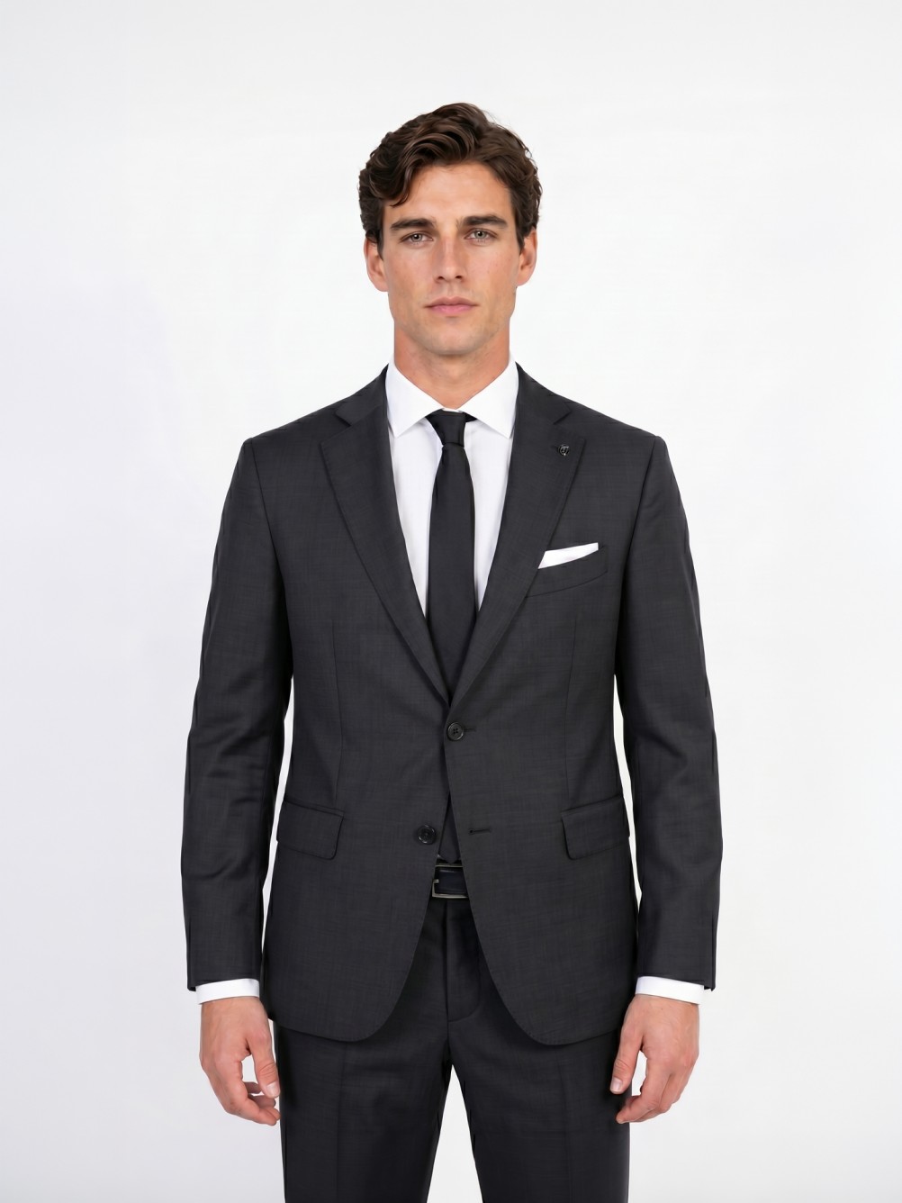 Fato 100% de lã regular fit