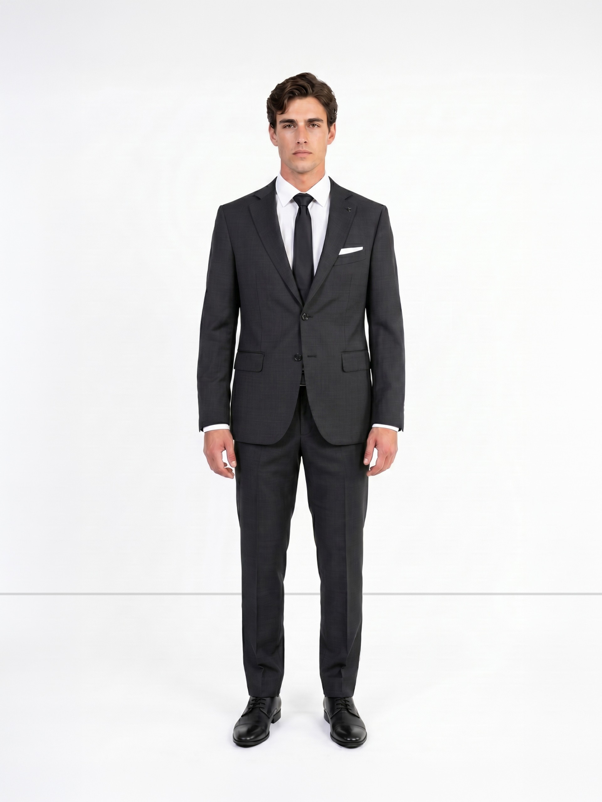 Fato 100% de lã regular fit