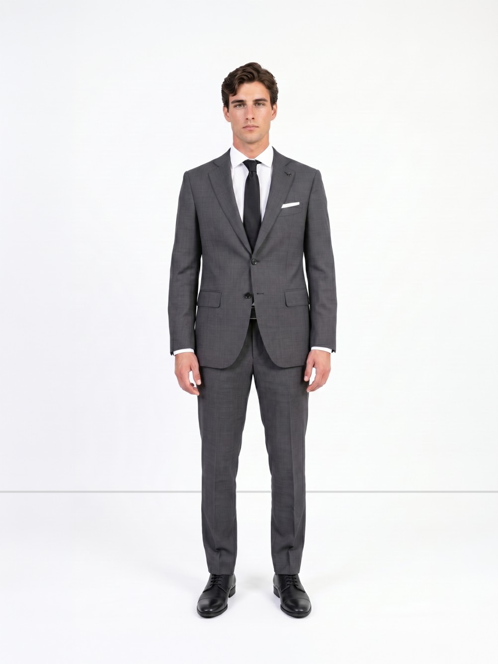 Fato 100% de lã regular fit