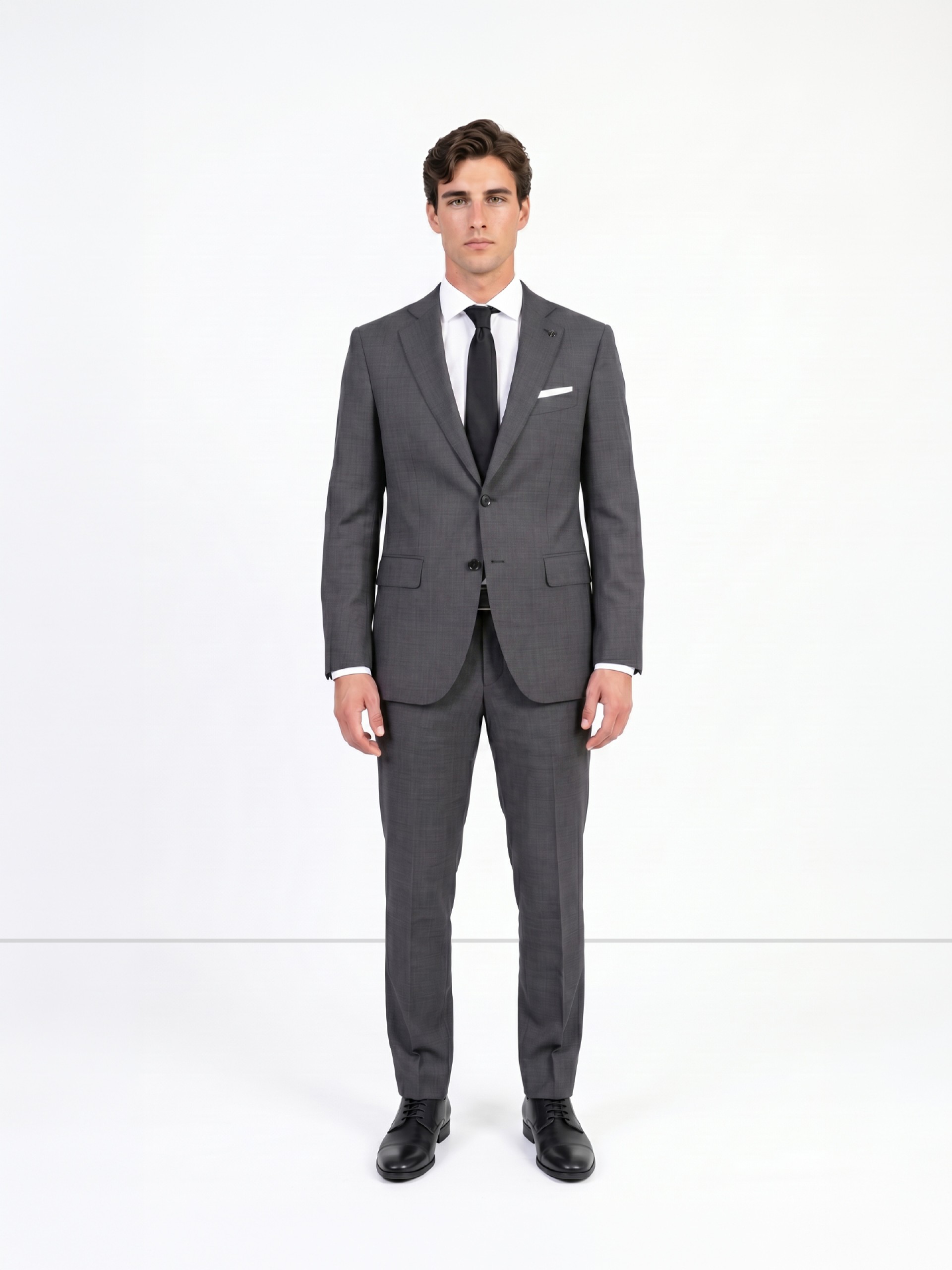 Fato 100% de lã regular fit