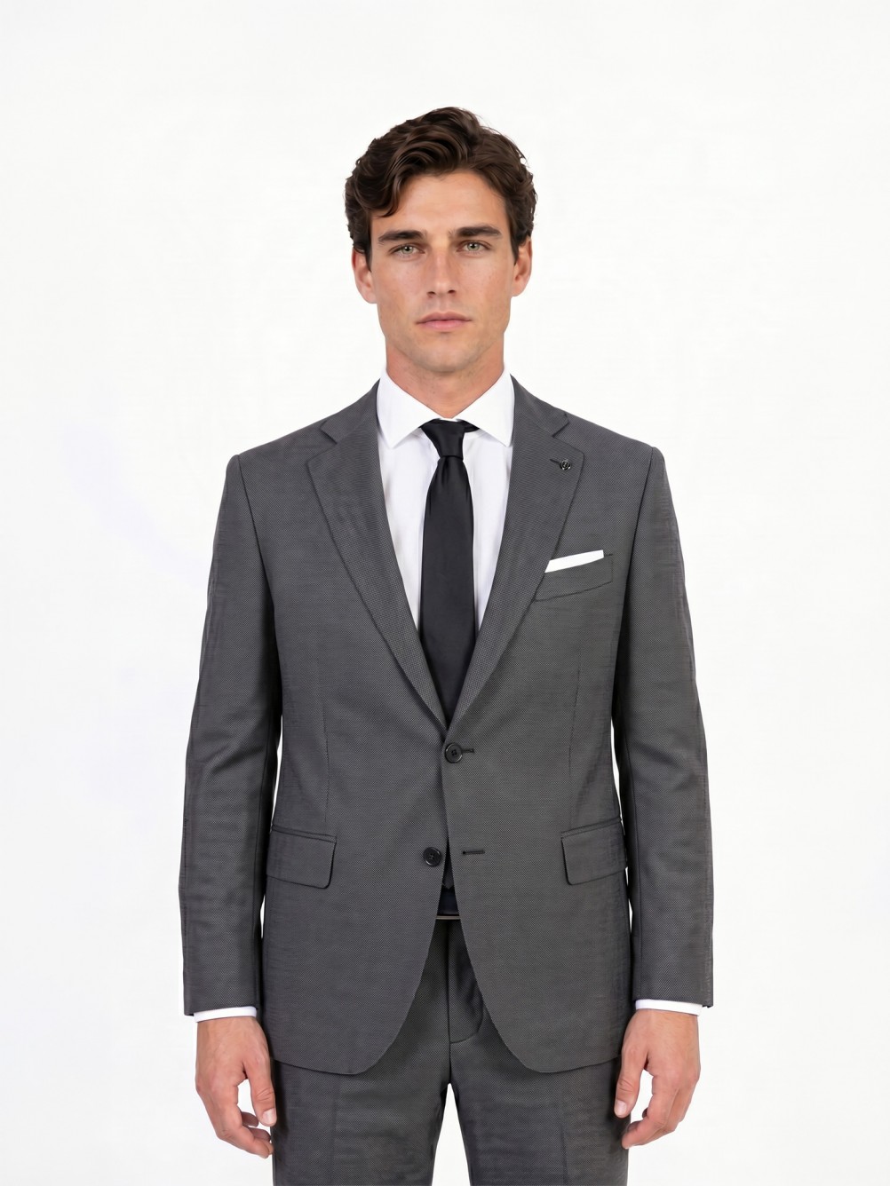 Fato 100% de lã regular fit