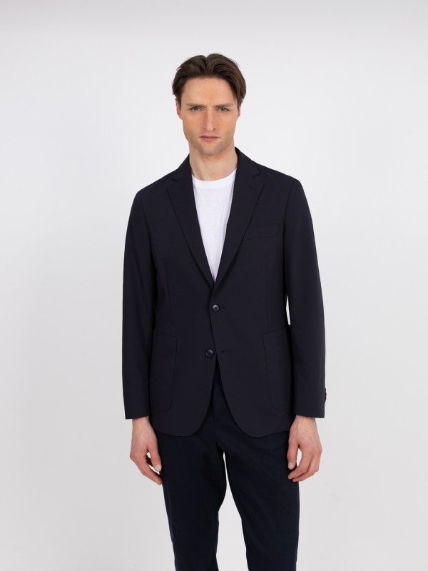 Blazer casual liso tech fit