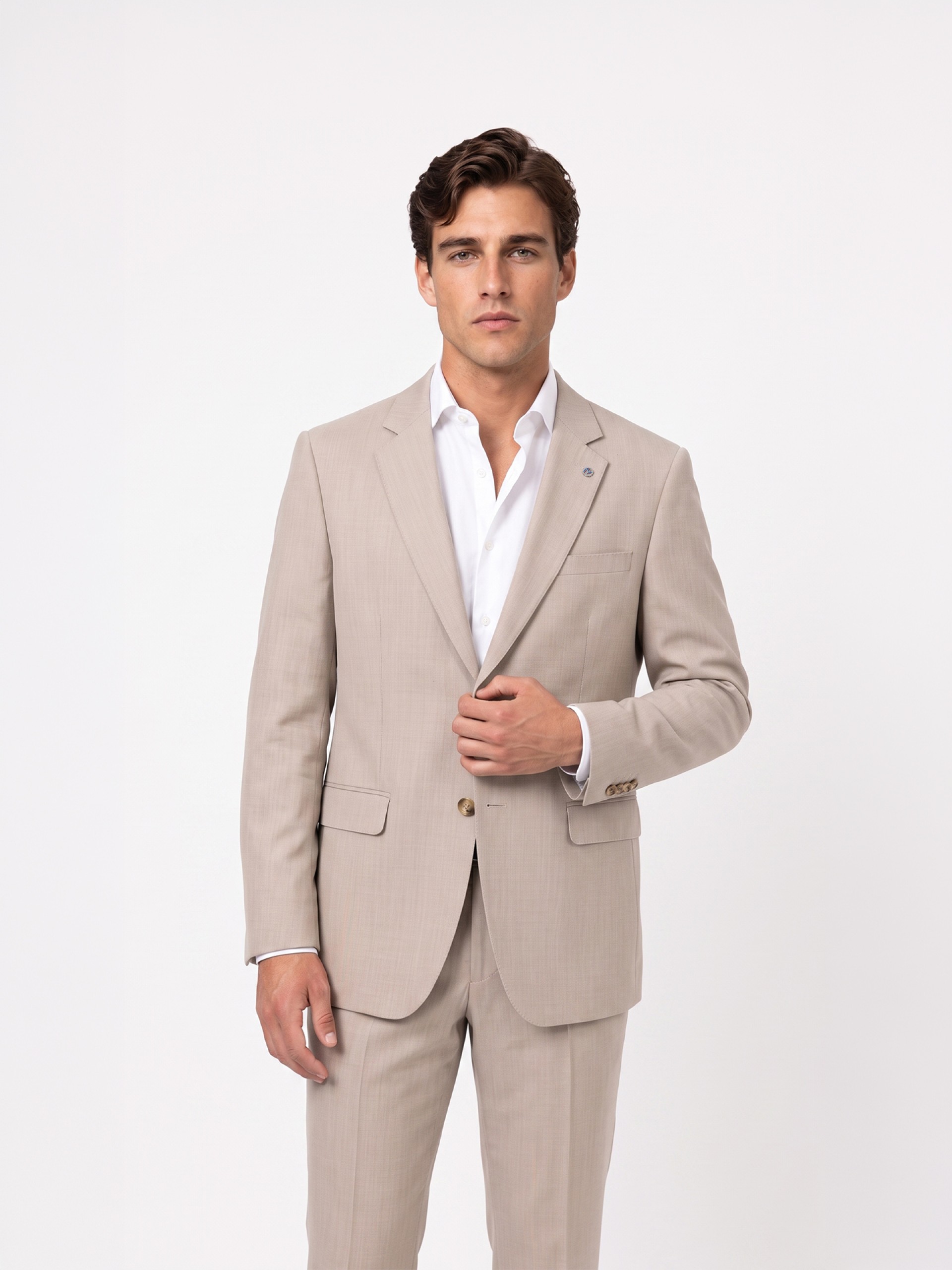 Traje Slim Fit con microestampado