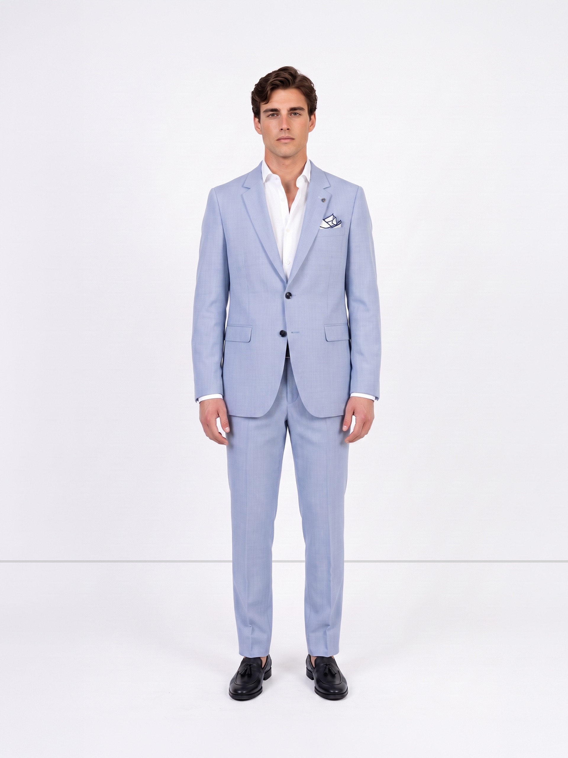 Traje Slim Fit con microestampado