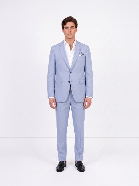 Fato de micro padr�o slim fit
