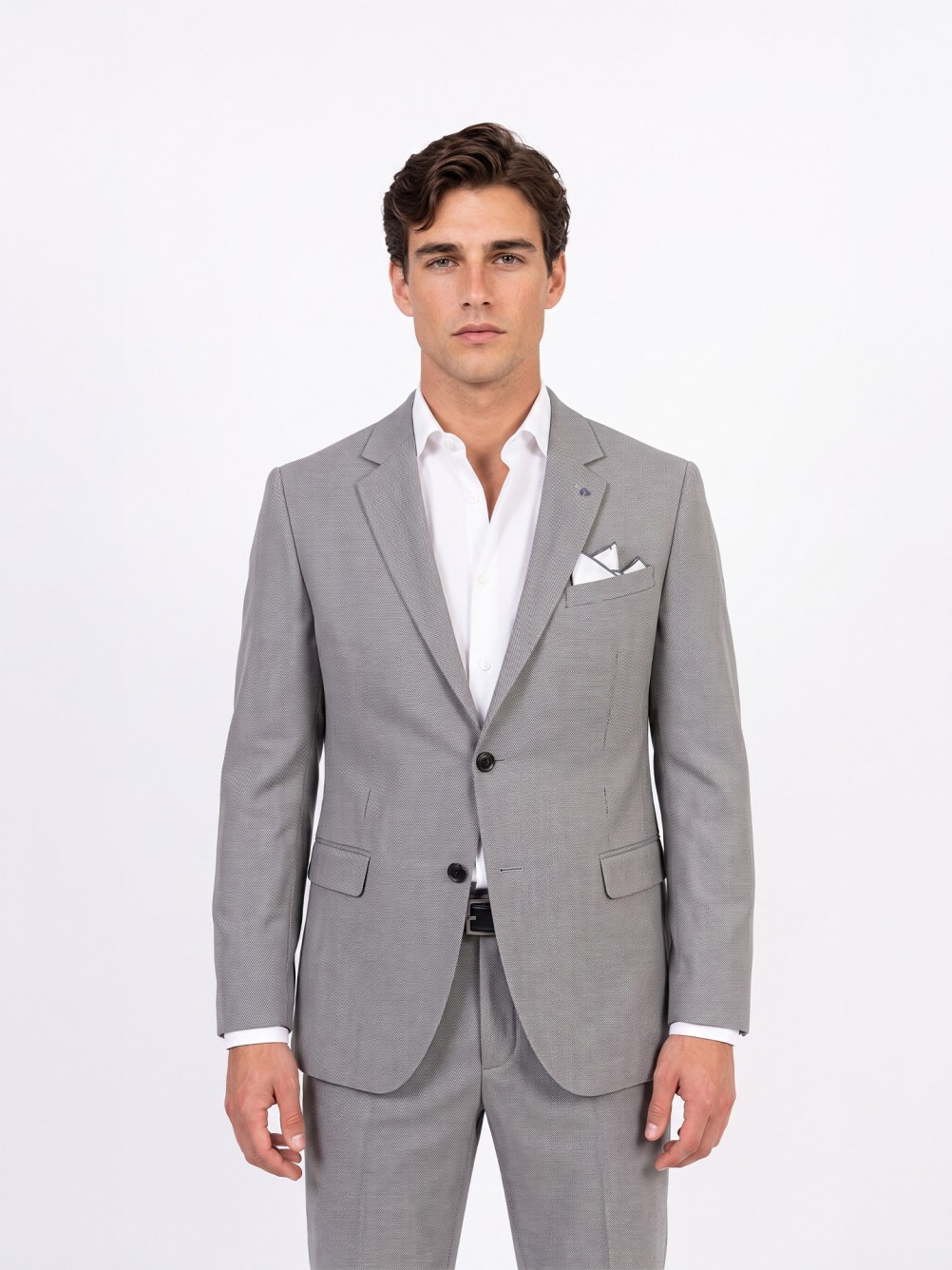 Fato de micro padr�o slim fit
