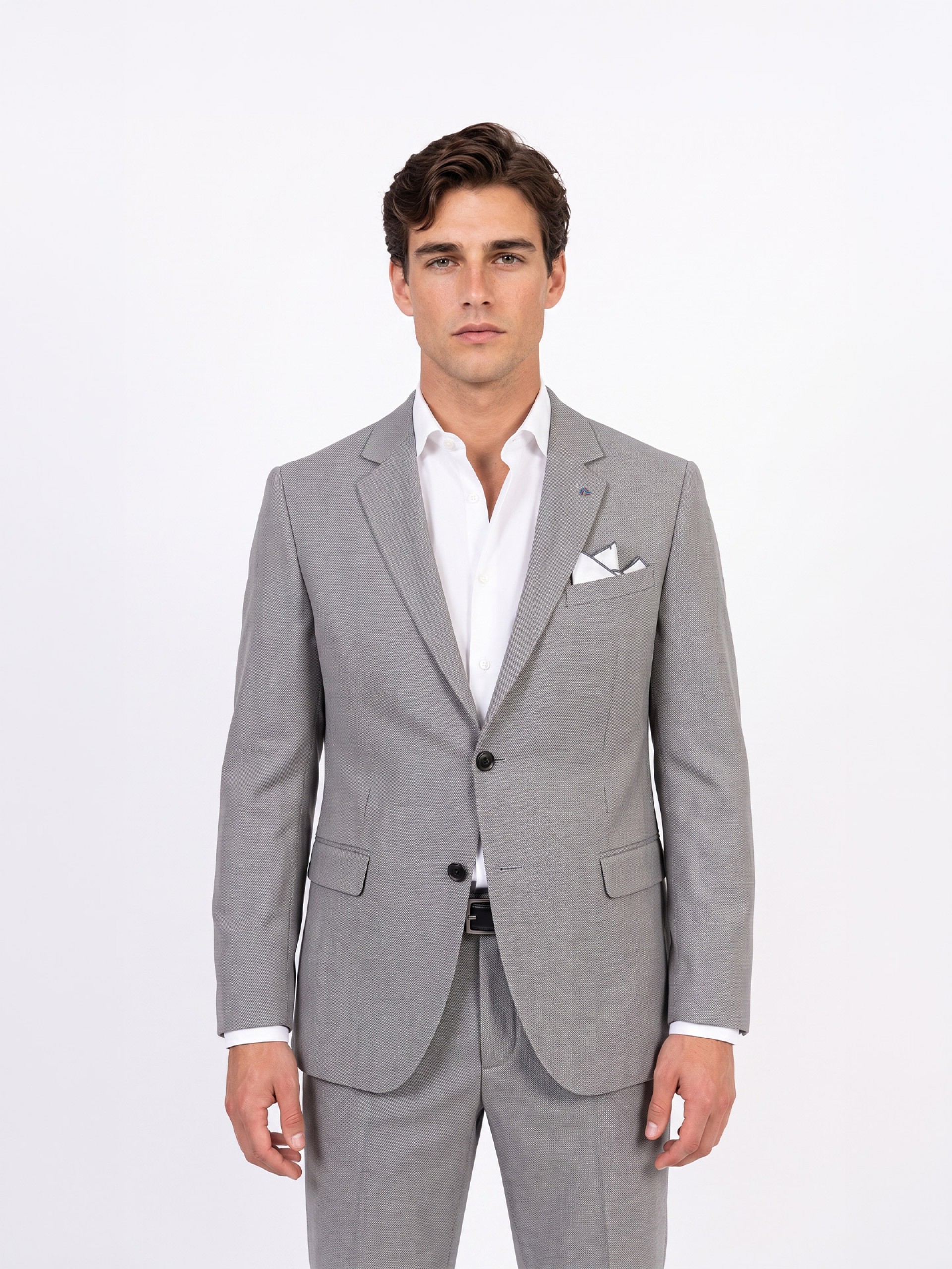 Traje Slim Fit con microestampado