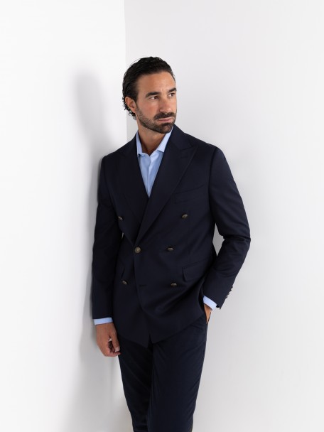 Blazer cruzado liso