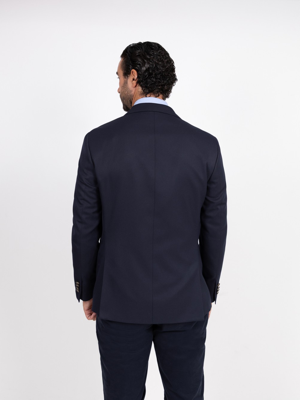 Blazer cruzado liso