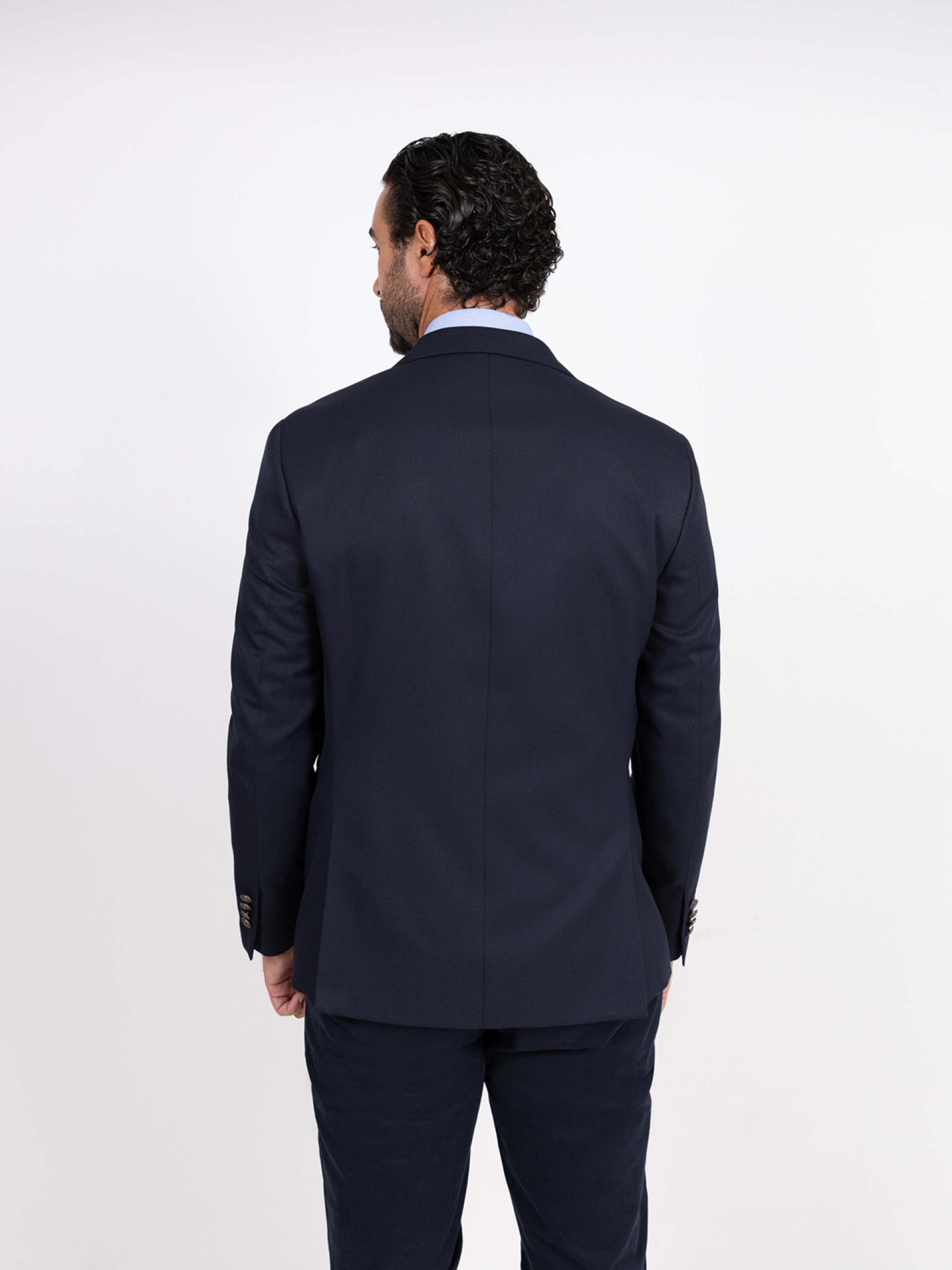 Blazer cruzado liso