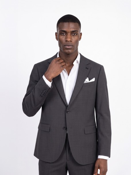 Fato de micro padrão regular fit Fato de micro padrão regular fit