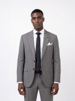 Fato de micro padrão regular fit Fato de micro padrão regular fit
