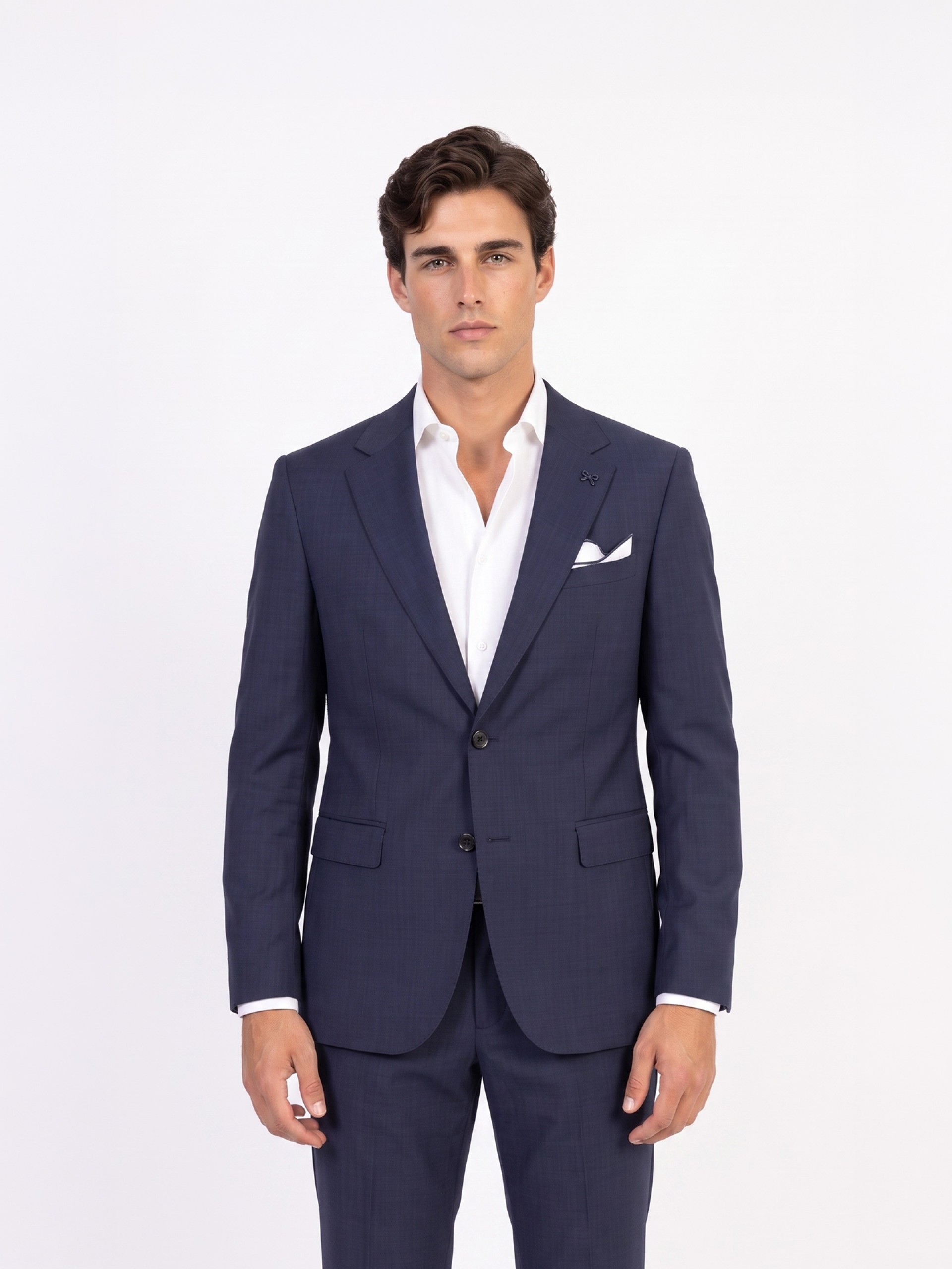 Fato de micro padrão regular fit