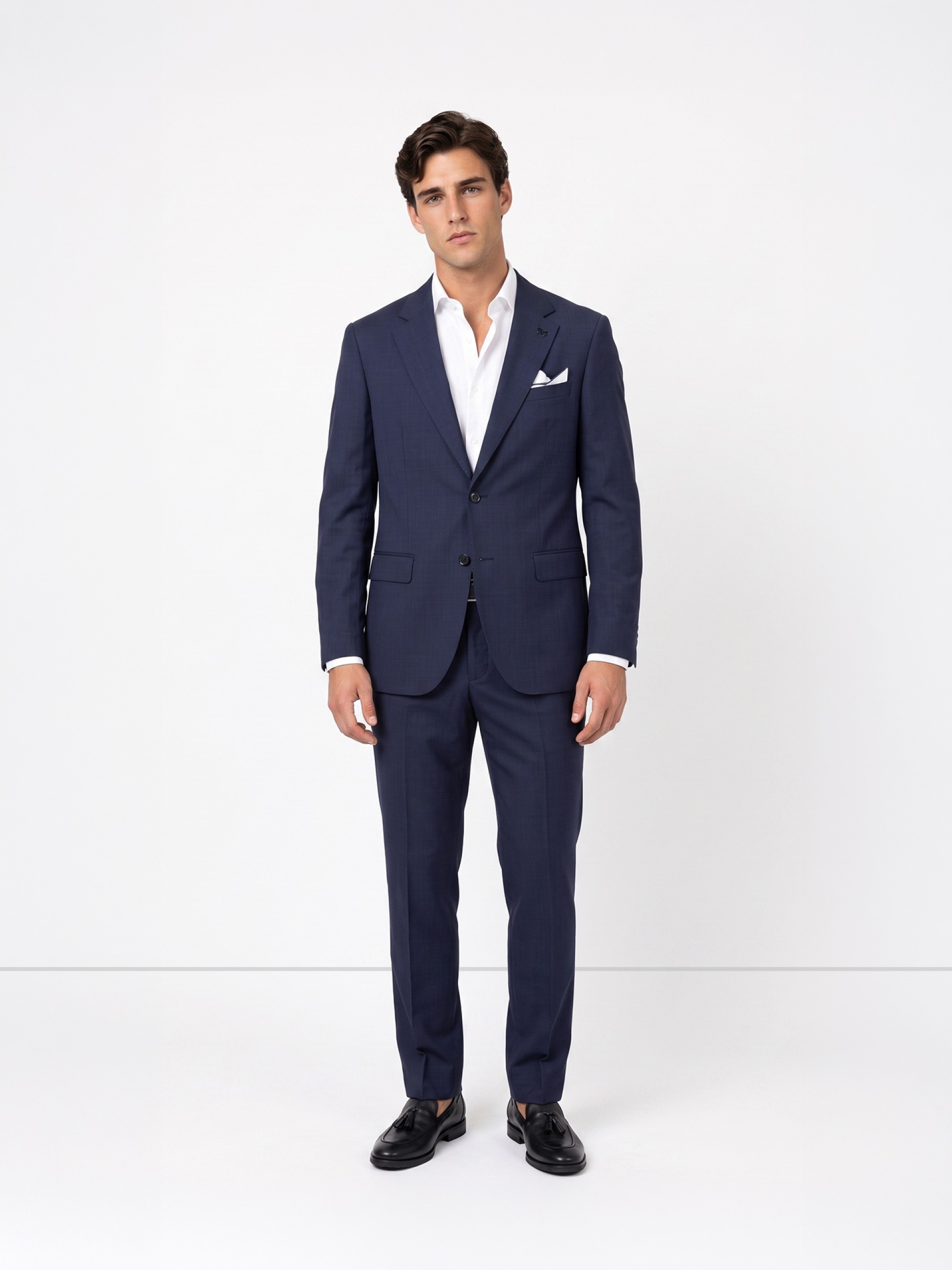 Fato de micro padrão regular fit