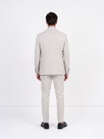 Fato liso slim fit com colete