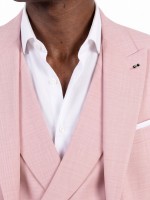 Fato liso slim fit com colete
