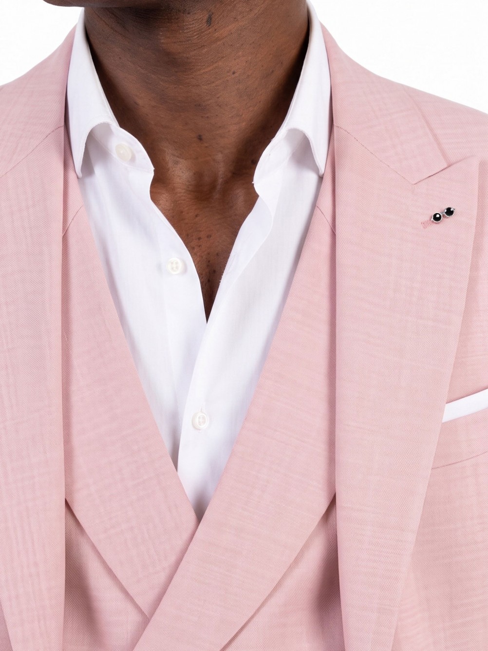 Fato liso slim fit com colete