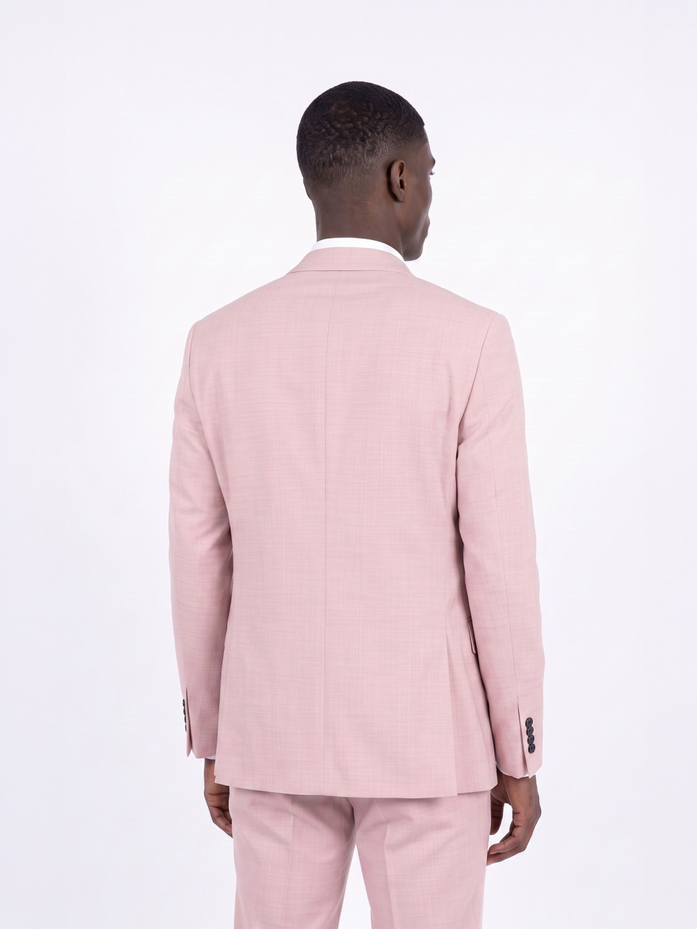 Fato liso slim fit com colete