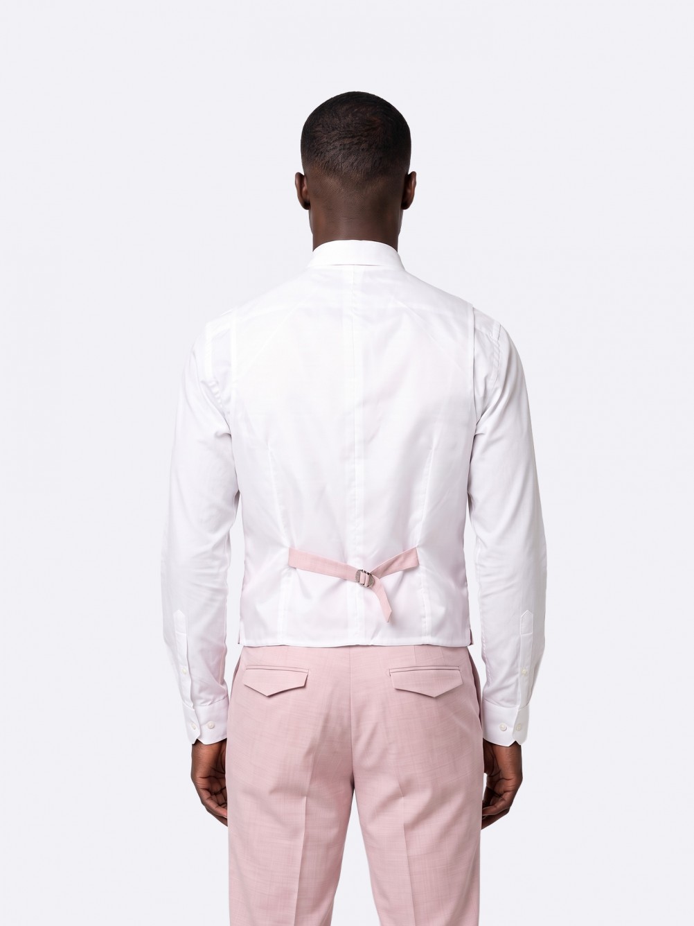 Fato liso slim fit com colete