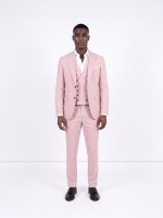 Fato liso slim fit com colete
