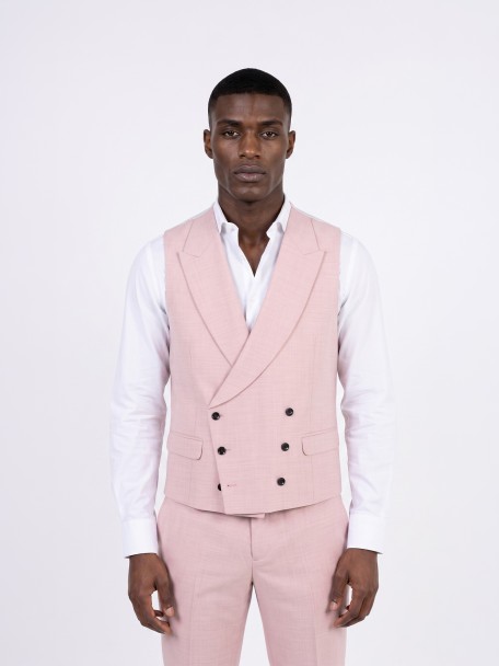 Traje liso de corte slim con chaleco Traje liso de corte slim con chaleco