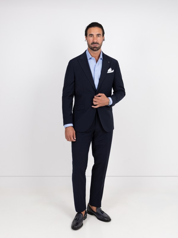 Fato liso slim fit com l�